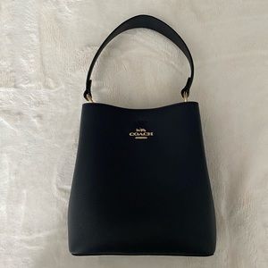 Coach Navy Blue Bucket Purse with Crossbody Strap